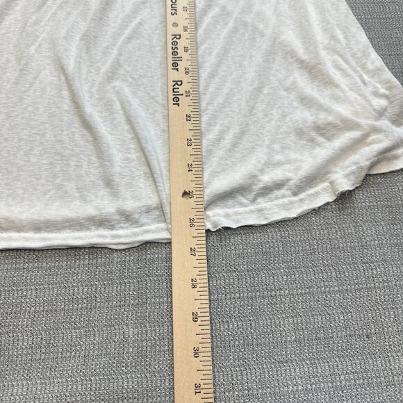 POL Cami Tank Top Shirt‎ Womens Large White Raw Hems Racerback Y23k Whimsy - Picture 8 of 8